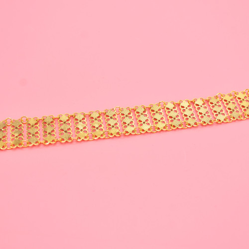 N-8407  New minimalist hollowed out thin gold waist chain fashion body accessory