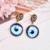E-6771 Fashion Cat Eye Pattern Earring Stud Rose Pattern Dangle Earrings for Women