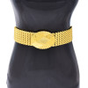 N-8409 Gold Plated Women Metal Belt Body Jewelry Alloy Carved Flower Statement Waist Chains
