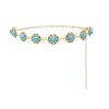 N-8411 Acrylic Women Body Jewelry Alloy Sunflower Statement Bohemian Ethnic Waist Chains