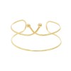 B-1360 Gold Metal Punk Minimalist Arm Bracelet for Women