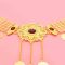 N-8410 Fshion Coin Tassel Hollow Out Flower Women Body Jewelry Alloy Carved Flower Statement Waist Chains