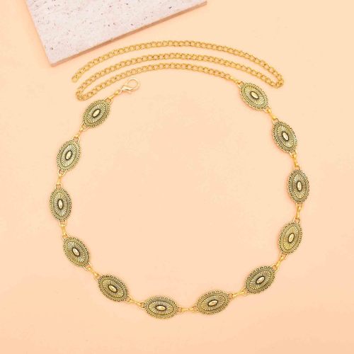 N-8417 Retro Vintage Gold Alloy Women Belly Waist Chains for Women Party Dance Jewelry