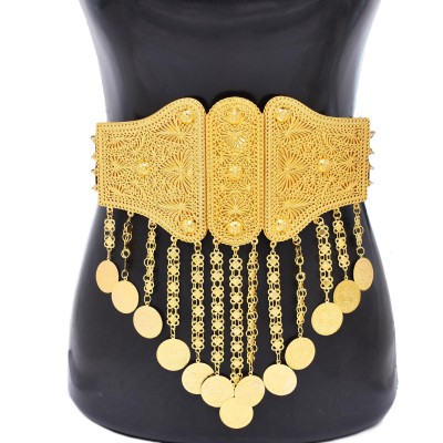 3 Types Gold Coin Long Chains Tassel Waist Belly Chains Arab Traditional Clothing Belt Body Jewelry