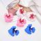 E-6774 Fashion Alloy Three Color Flower Pattern Earrings for Women Jewelry Accessories