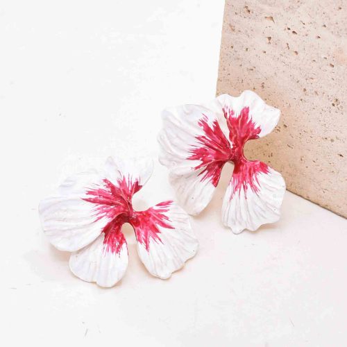 E-6774 Fashion Alloy Three Color Flower Pattern Earrings for Women Jewelry Accessories