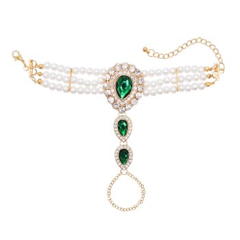 N-8424 B-1363 Baroque Women Jewelry Sets Charms Pendant Necklace Pearl Bracelet 2 PC Sets