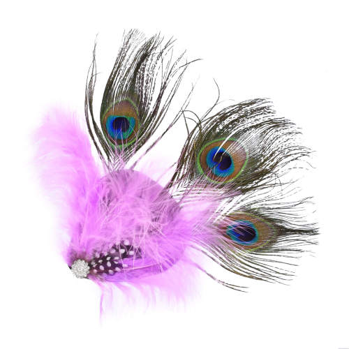 F-1208 Colorful Feather Hair Clip Ethnic Boho Indian Hair Accessories Jewelry for Girls Women