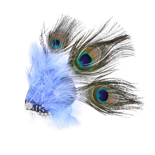 F-1208 Colorful Feather Hair Clip Ethnic Boho Indian Hair Accessories Jewelry for Girls Women