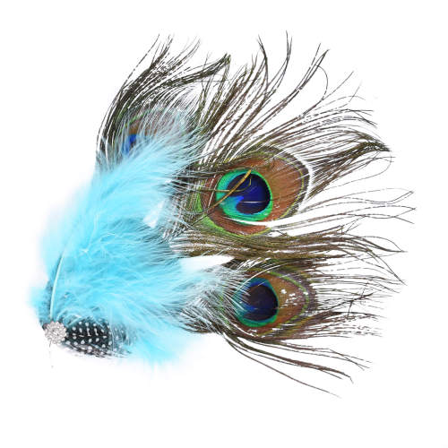 F-1208 Colorful Feather Hair Clip Ethnic Boho Indian Hair Accessories Jewelry for Girls Women