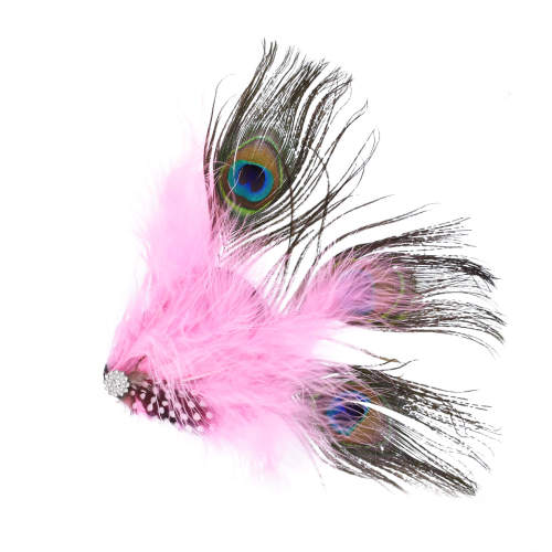 F-1208 Colorful Feather Hair Clip Ethnic Boho Indian Hair Accessories Jewelry for Girls Women