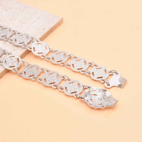 N-8428 Alloy Carved Women Body Jewelry Simple Ethnic Statement Dance Waist Chains