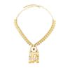 N-8427 Middle Eastern ethnic style exaggerated coin tassel necklace earring set