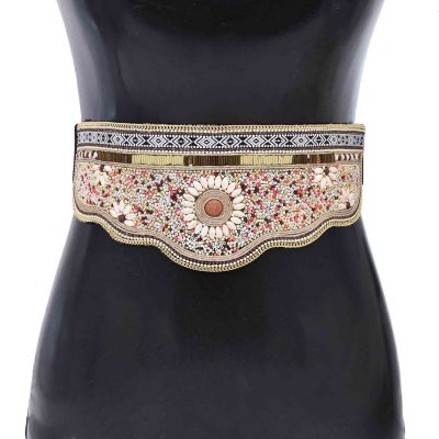 N-8430 Ethnic Bohemian Shell Beach Belt for Women Dance Party Jewelry Accessories