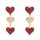 E-6776 N-8436 Love Women Jewelry Sets Baroque Heart Chokers Necklaces Earrings 2 PC Sets