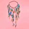 F-1218 Handmade Ethnic Tribal Gypsy Rope Wood Beads Feather Hairband Hair Clip For Women Jewelry