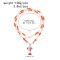 N-8441 Red Dolphin Blue Fish Pendant Beaded Necklace for Women
