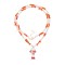 N-8441 Red Dolphin Blue Fish Pendant Beaded Necklace for Women