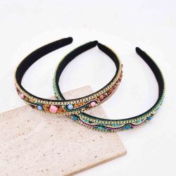 F-1219 Bohemian Colorful Beads Turquoise Flower Headband for Women