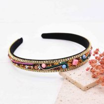 F-1219 Bohemian Colorful Beads Turquoise Flower Headband for Women