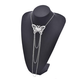 N-8444 B-1369 Butterfly Women Jewelry Sets Statement Tassel Bracelet Necklace 2 PC Jewelry Sets