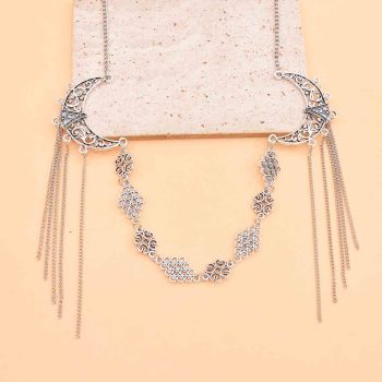 F-1225 Fashion Ethnic Hollow Out Long Tassel Women Hair Accessories Travel Party Jewelry