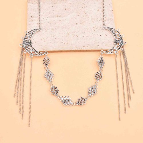 F-1225 Fashion Ethnic Hollow Out Long Tassel Women Hair Accessories Travel Party Jewelry