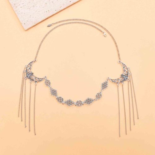 F-1225 Fashion Ethnic Hollow Out Long Tassel Women Hair Accessories Travel Party Jewelry