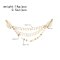 F-1228 Rhinestones Pendant Women Hair Jewelry Statement Ethnic 3 Multilayer Tassel Headband