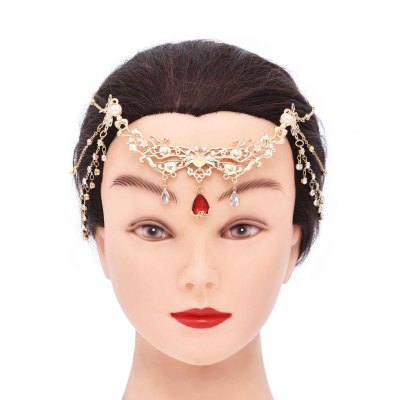 F-1227 Pendant Women Hair Jewelry Ethnic Tassel Acrylic Carved Butterfly Headband