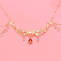 F-1227 Pendant Women Hair Jewelry Ethnic Tassel Acrylic Carved Butterfly Headband