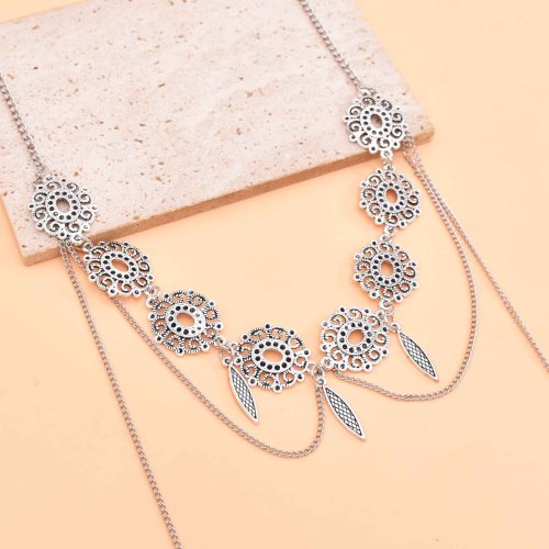 F-1226 Vintage Women Hair Jewelry Ethnic Long Tassel Chains Headband Feminina