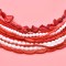 N-8446 Multi Layered Red Beaded Pearls Choke Necklace for Women