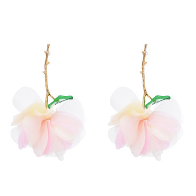 E-6777 Three colors of exaggerated personalized pendant flower earrings, suitable for women's jewelry