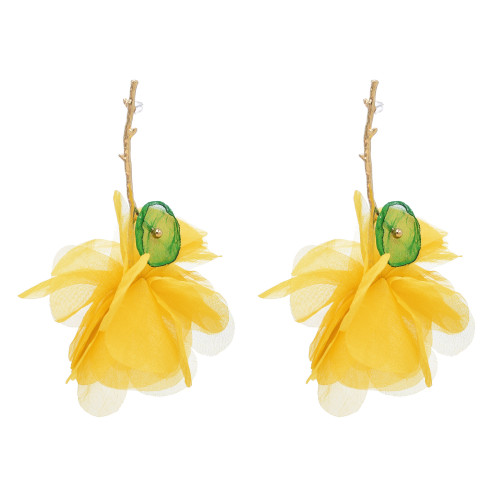 E-6777 Three colors of exaggerated personalized pendant flower earrings, suitable for women's jewelry