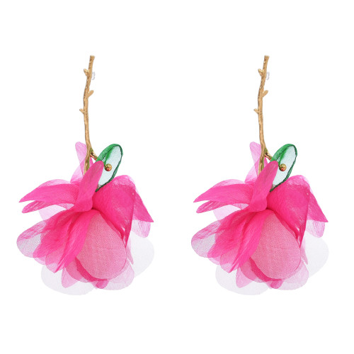 E-6777 Three colors of exaggerated personalized pendant flower earrings, suitable for women's jewelry