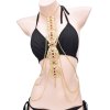 N-8449 Arab Ethnic Women Bust Chains Exaggerated Sexy Tassel Body Jewelry
