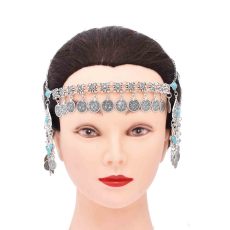 F-1231 Vintage Women Hair Jewelry Ethnic Long Tassel Chains Headband Feminina