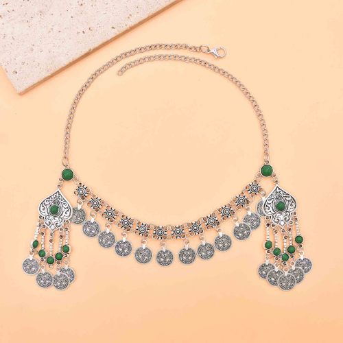 F-1231 Vintage Women Hair Jewelry Ethnic Long Tassel Chains Headband Feminina