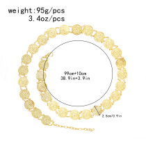 N-7761 Indian Gold Silver Coin Tassel Belly Dance Waist Chains Carved Flower Party Body Jewelry