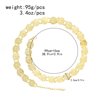 N-7761 Indian Gold Silver Coin Tassel Belly Dance Waist Chains Carved Flower Party Body Jewelry