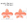 E-6779 Acrylic Women Clip Earrings Exaggerated Flower Statement Stud Earring Female