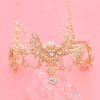 F-1244 Fashion Fairy Ethnic Long Tassel Full Crystal Women Hair Accessories