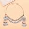 F-1242    4 Color Retro Silver Coin Pendant Tassel Forehead Chain Bohemian Coin Hair Accessories