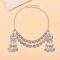 F-1242    4 Color Retro Silver Coin Pendant Tassel Forehead Chain Bohemian Coin Hair Accessories