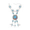 B-1375 Bohemian Ethnic Women Bracelets Vintage Acrylic Finger Cuff Statement Bracelets
