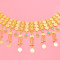 N-8458 3-Layer Gold Coin Long Chains Tassel Metal Waist Belly Chains Body Jewelry Accessories