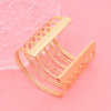 B-1377 Fashionable and exaggerated multi-layer frosted metal opening bracelet for girls, high-end alloy bracelet