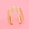 B-1377 Fashionable and exaggerated multi-layer frosted metal opening bracelet for girls, high-end alloy bracelet