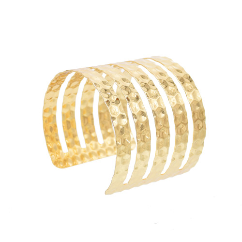 B-1376 Golden Multi-layer Hollow Arm Bracelet Punk Simple Jewelry